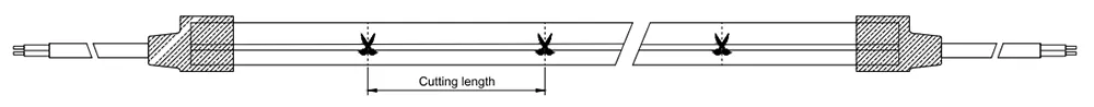 dimension diagram for neon strip 1212