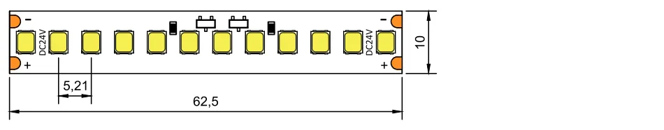 drawing of 48V 192LED LED Strips