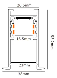 M20 Magnet Track-CMT4 - dimension drawing