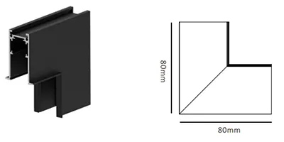 M20 Magnet Track Connector-CMT4 Horizontal