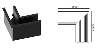 M20 Magnet Track Connector-CMT4 Vertical