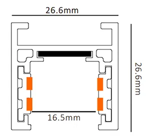 M20 Magnet Track-M4 dimension drawing