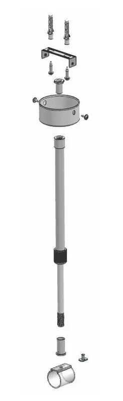 Round neon strip – Pendant pole —Shape installation Round neon strip - Pendant pole —Shape installation