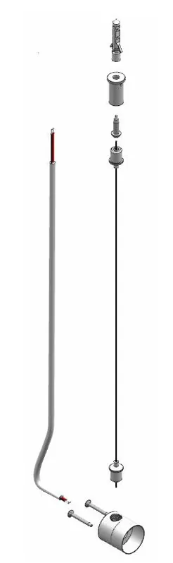 Round neon strip – Pendant wires Round neon strip - Pendant wires