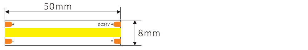 drawing of COB strip Ultra long 24V 8W drawing of COB strip Ultra long 24V 8W