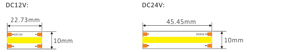 drawing of COB LED strip 528chips 14W drawing of COB LED strip 528chips 14W