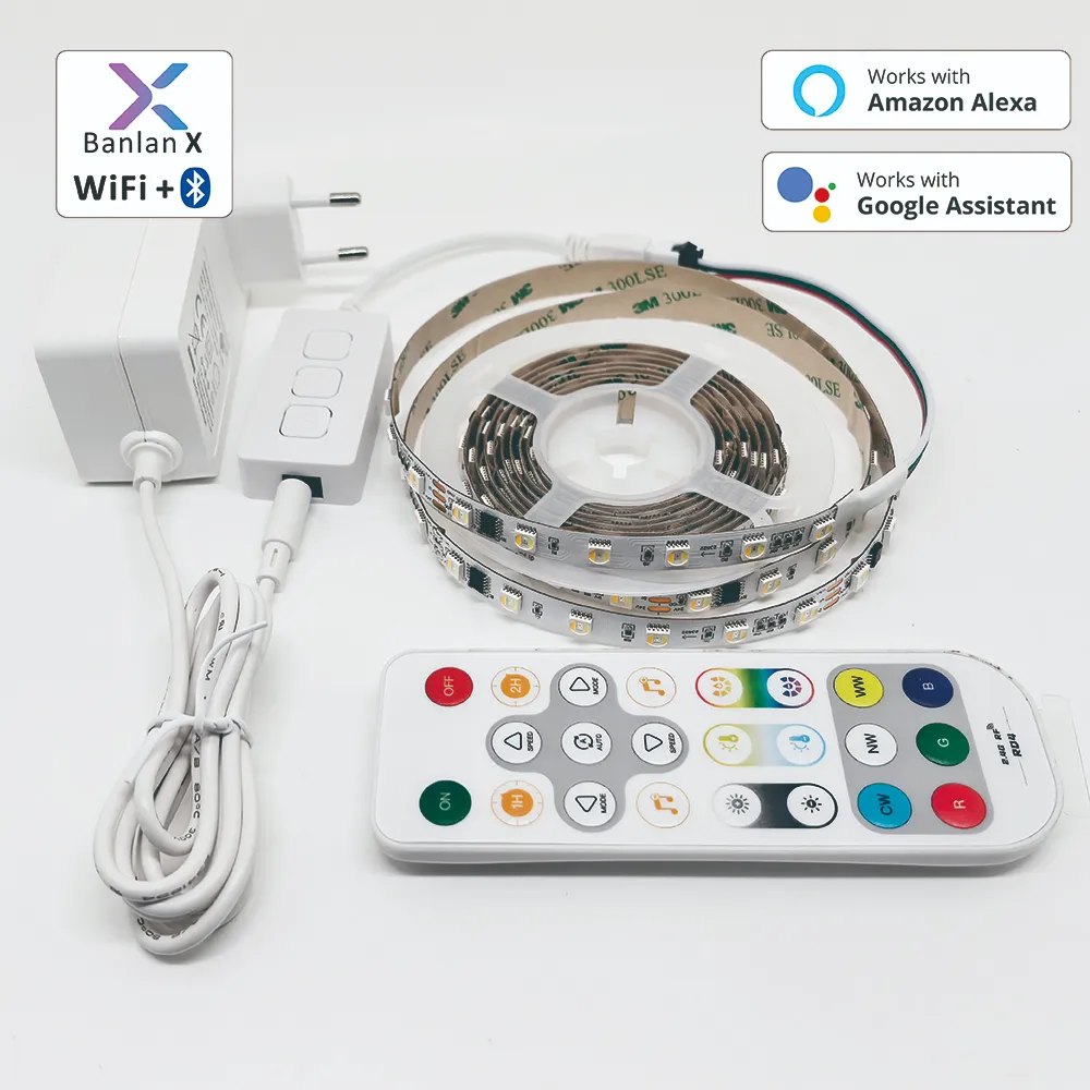 Smart LED Strip Light Kit RGBCCT+IC SPI WIFI Works with Alexa & Google Assistant BanlanX App 1